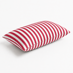 Lot de 2 Coussins d'Appoint Jardin 60x35 cm Rayure Rouge - Premium 270g Déhoussable