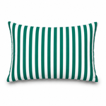 Lot de 2 Coussins d'Appoint Jardin 60x35 cm Rayure Vert - Premium 270g Déhoussable