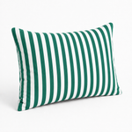 Lot de 2 Coussins d'Appoint Jardin 60x35 cm Rayure Vert - Premium 270g Déhoussable