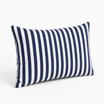 Lot de 2 Coussins d'Appoint Jardin 60x35 cm Rayure Bleu Marine - Premium 270g Déhoussable