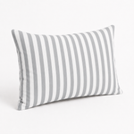 Lot de 2 Coussins d'Appoint Jardin 60x35 cm Rayure Gris Clair - Premium 270g Déhoussable
