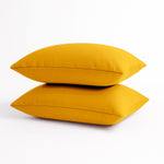 Coussin de décoration extérieur, déhoussable, lot de 2, 60x35cm - Jaune - Deco-arts.fr