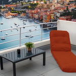 Coussin pour fauteuil de sol convertible terracotta 3 en 1 avec dossier réglable, adapté pour canapés et espaces détente.