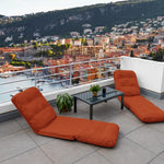 Coussin pour fauteuil et canapé Deco-arts.fr, fauteuil de sol convertible terracotta 3 en 1, avec dossier réglable, vue du coussin.