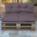 Coussins pour fauteuils et canapés Deco-arts.fr, palette 120x80 cm gris carbone, assise et dossier, imperméables et anti-UV.