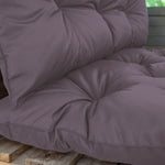 Coussins palette gris carbone pour fauteuils et canapés, ensemble assise et dossier, imperméables et anti-UV, Deco-arts.fr