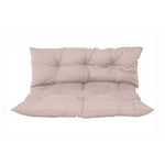 Coussin palette gris galet pour fauteuils et canapés, assise et dossier, imperméable et anti-UV, décoration extérieure élégante