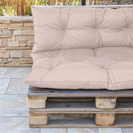 Coussins pour fauteuils et canapés Deco-arts.fr, kit palette 120x80 cm gris galet, tissu imperméable et anti-UV, assise et dossier