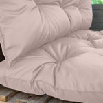 Coussins pour fauteuils et canapés Deco-arts.fr, palette 120x80 cm gris galet, assise et dossier, imperméables et anti-UV