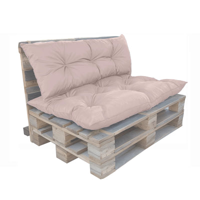 Coussins palette gris galet pour fauteuils et canapés, assise et dossier, imperméables et anti-UV, par Deco-arts.fr