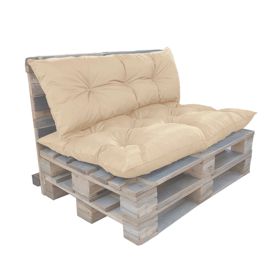 Coussins pour Palette Imperméable & Anti-UV Essentiel 120x80 Beige - Deco-arts.fr