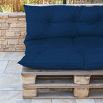 Coussins pour fauteuils et canapés Deco-arts.fr, palette 120x80 cm, bleu pétrole, anti-UV et imperméables, assise et dossier