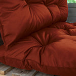 Coussins pour fauteuils et canapés Palette 120x80 cm en terracotta, imperméables et anti-UV, assise et dossier, Deco-arts.fr