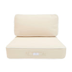 Coussins pour fauteuils et canapés Deco-arts.fr, ensemble de 2 coussins 60x60 cm jaune beurre épais 12cm avec passepoil.