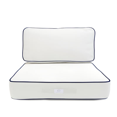 Coussins pour salon de jardin premium déhoussable 60x60cm - Blanc - Déco Arts