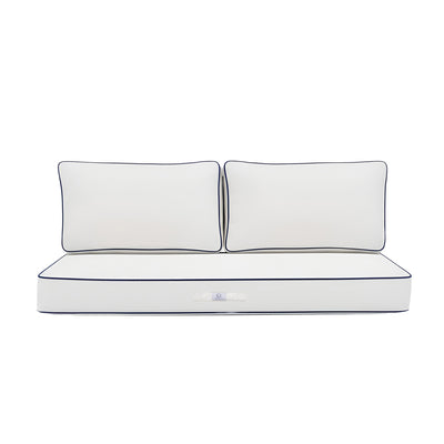 Coussins pour salon de jardin premium déhoussable 100x50cm - Blanc - Déco Arts