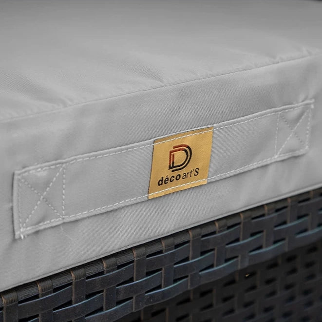 Coussins pour salon de jardin déhoussable 50x50cm Gris galet - Deco-arts.fr