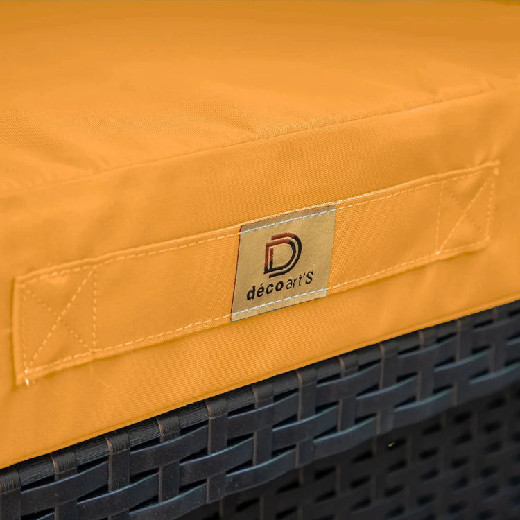 Coussin pour salon de jardin déhoussable 60x60cm Jaune - Deco-arts.fr