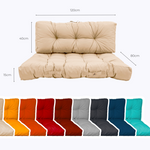 Coussins pour fauteuils et canapés beige, imperméables, épais 15cm, ensemble Palette 120x80 cm, Deco-arts.fr