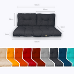 Ensemble de coussins capitonnés gris carbone pour banquette, épais 15cm, avec 1 assise et 2 dossiers, pour fauteuils et canapés.