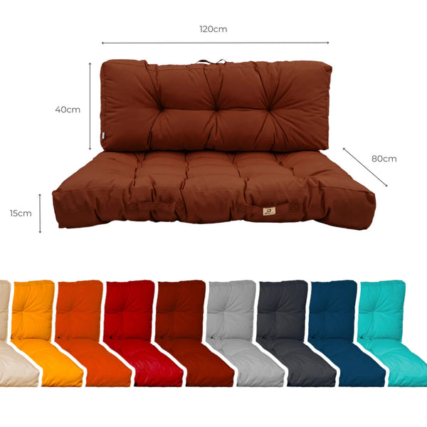 Ensemble Coussins Palette 120x80 Terracotta – dimensions
