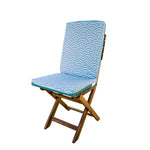 Lot de 4 Coussins pour chaises 95 x 40 cm motif Éventails Verts - Deco-arts.fr