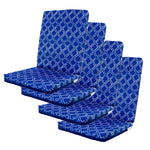 Lot de 4 Coussins pour chaises 95 x 40 cm motif Nautique Bleu - Deco-arts.fr