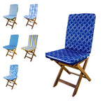 Lot de 4 Coussins pour chaises 95 x 40 cm motif Nautique Bleu - Deco-arts.fr