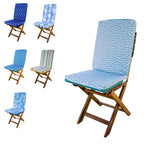 Lot de 4 Coussins pour chaises 95 x 40 cm motif Éventails Verts - Deco-arts.fr