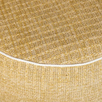 Pouf gonflable extérieur rond 53cm avec effet raphia, résistant à l'eau, idéal pour mobilier d'extérieur.