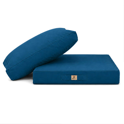 Gartenlounge-Kissen-Set 60x70 Petrolblau - Abnehmbar & UV-beständig (Sitzfläche + Rückenlehne)