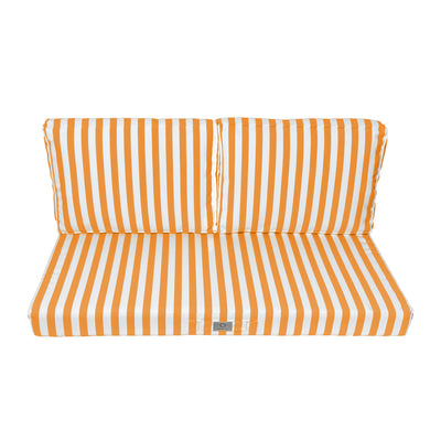 Détail tissu coussin jaune