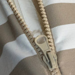 Ensemble de 3 coussins pour salon jardin en rayure beige, 100x50 cm, pour fauteuils et canapés, en tissu premium 270g.