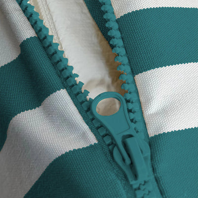 Ensemble Coussins Salon Jardin 100x50 Rayure Vert - vue latérale