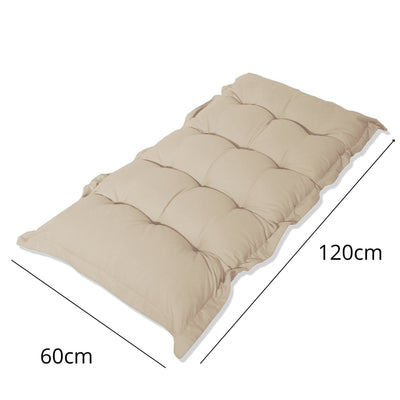 Coussin capitonné Confort Intérieur Extérieur 120x60cm - Beige - Deco-arts.fr