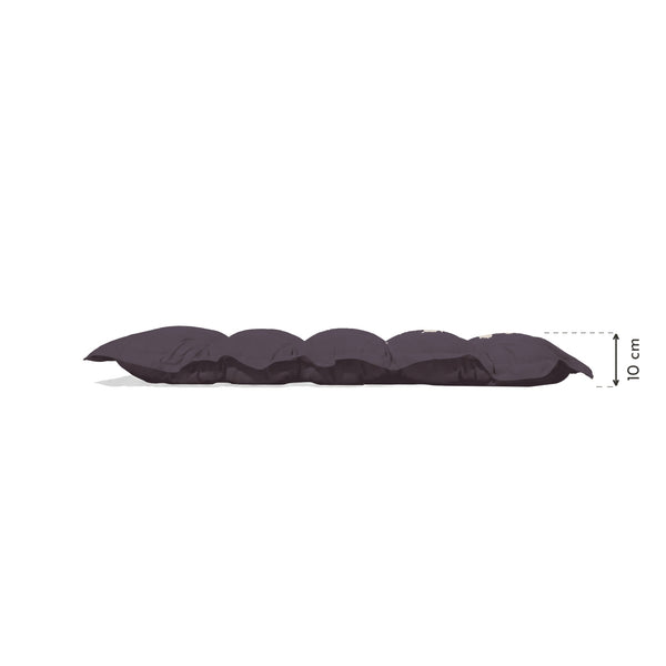 Coussin Banc & Sol Capitonné 120x60 Gris Carbone – épaisseur 10 cm