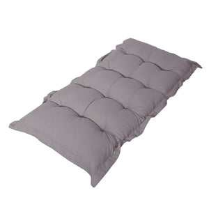 Coussin Banc & Sol Capitonné 120x60 Gris Galet - Épais 10cm (Polyvalent)