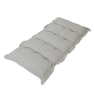 Tufted Bench & Floor Cushion 120x60 Pebble Grey - Thick 10cm (Versatile)