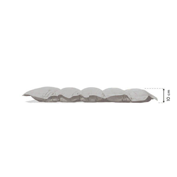 Coussin Banc & Sol Capitonné 120x60 Gris Galet – épaisseur 10 cm