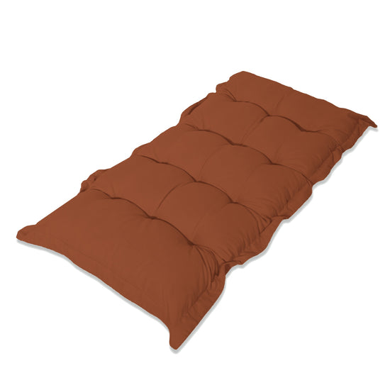 Coussin Banc & Sol Capitonné 120x60 Terracotta, capitons cousus
