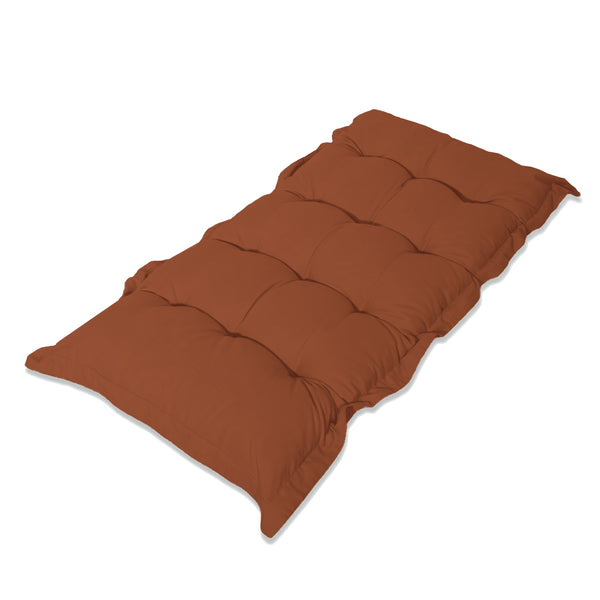 Gepolstertes Bank- und Bodenkissen 120x60 Terrakotta, 10 cm dick
