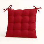 Lot de 4 Galettes de chaise 40 x 40 cm - Rouge piment - Deco-arts.fr