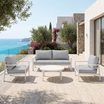 Gartenlounge-Kissen-Set 50x50 Kieselgrau - Abnehmbar & UV-beständig (Sitzfläche + Rückenlehne)