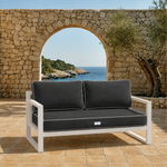 Premium Cushion Set 120x60 Dark Grey - 1 Seat + 2 Backrests (Thick 12cm & Passepoil)