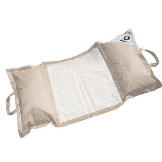 Pouf flottant piscine beige XXL 170x90, matelas hamac à billes pour adulte, conçu pour extérieur, Deco-arts.fr
