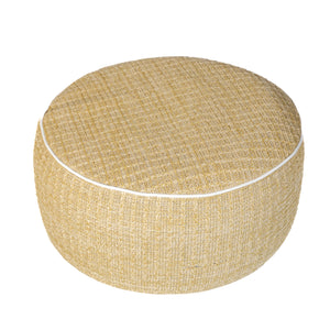 Pouf Gonflable Extérieur Rond 53cm - Raffia look en waterdicht