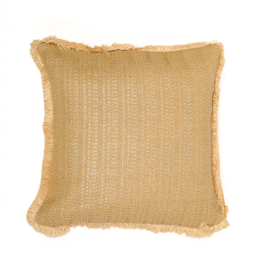Housse de coussin effet raphia - Uni - Carré - 45x45cm - Deco-arts.fr