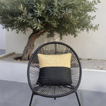 Housse de coussin effet raphia - Bi-colore - Carré - 45x45cm - Deco-arts.fr