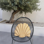 Coussin Coquillage Effet Raphia 45x45 cm - vue principale