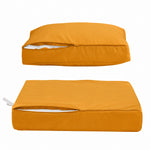 Ensemble Coussins Salon Jardin 60x70 Jaune - Déhoussable & Anti-UV (Assise + Dossier)